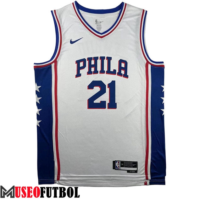 Camisetas Philadelphia 76ers (EMRIID #21) 2023/24 Blanco