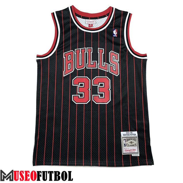 Camisetas Chicago Bulls (PIPPEN #33) 2023/24 Negro/Rojo