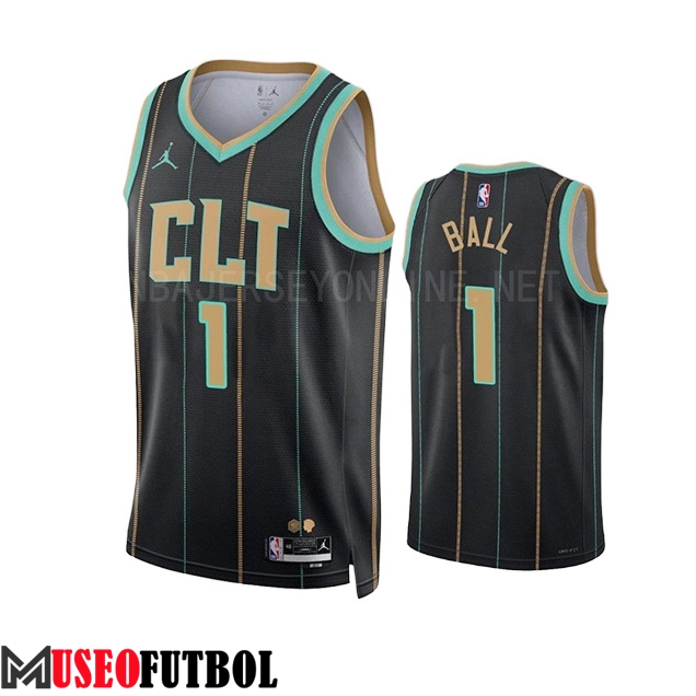 Camisetas Charlotte Hornets (BALL #1) 2023/24 Negro