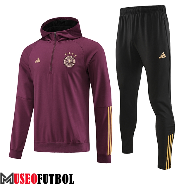 Chaqueta Con Capucha Chandal Alemania Rojo 2023/2024