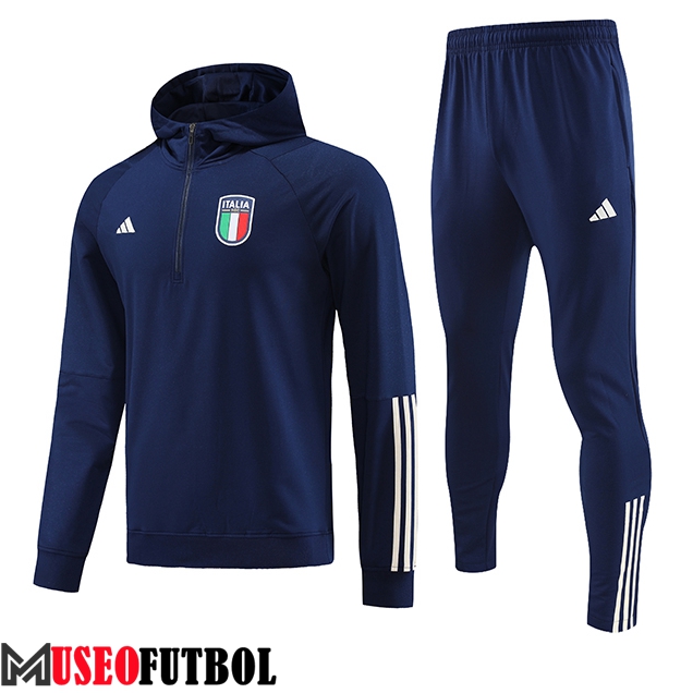 Chaqueta Con Capucha Chandal Italia Azul marino 2023/2024