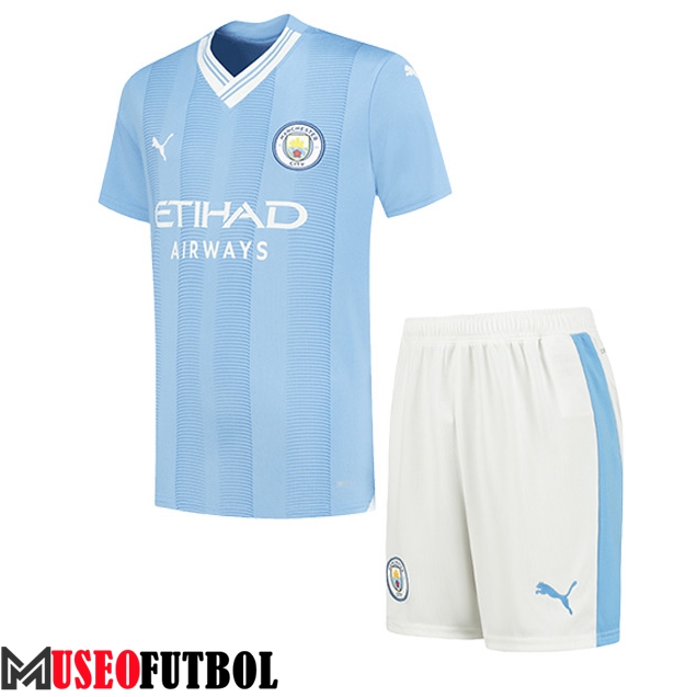 Camisetas De Futbol Manchester City Ninos Primera 2023/2024