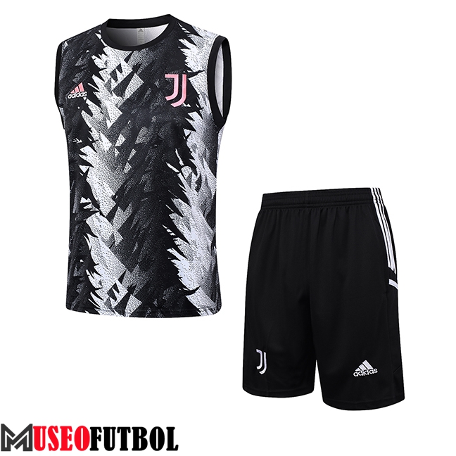 Camiseta Entrenamiento sin mangas + Cortos Juventus Negro/Blanco 2023/2024 -02