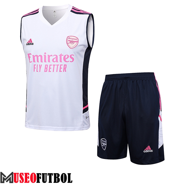 Camiseta Entrenamiento sin mangas + Cortos Arsenal Blanco 2023/2024 -02