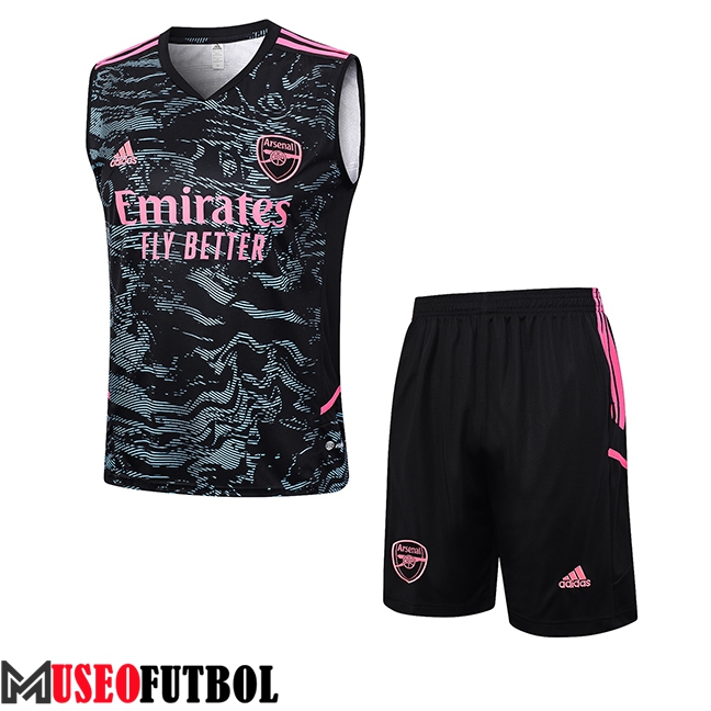 Camiseta Entrenamiento sin mangas + Cortos Arsenal Negro 2023/2024 -02