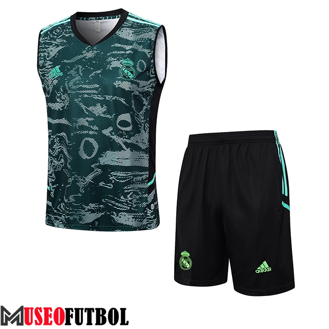 Camiseta Entrenamiento sin mangas + Cortos Real Madrid Verde 2023/2024 -02