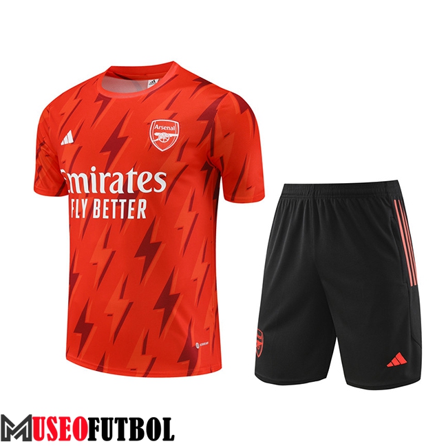 Camiseta Entrenamiento + Cortos Arsenal Naranja 2023/2024