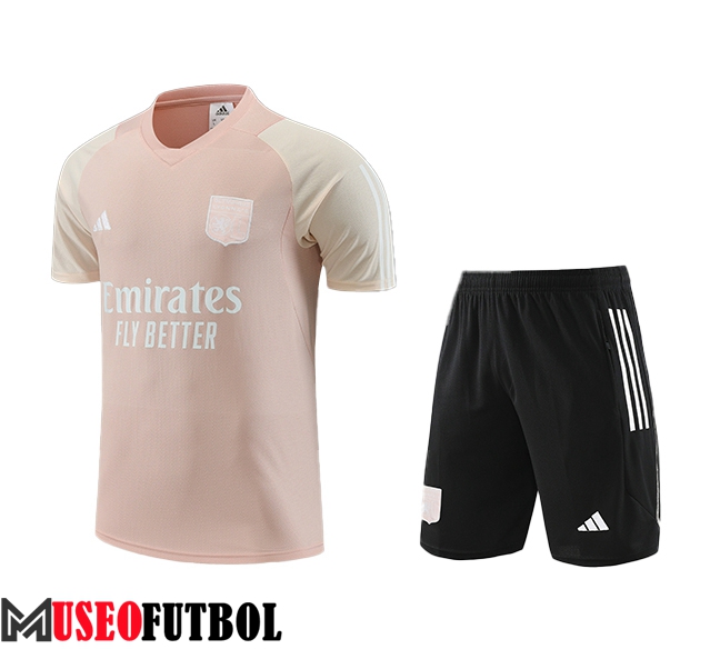 Camiseta Entrenamiento + Cortos Lyon Rosa 2023/2024 -02