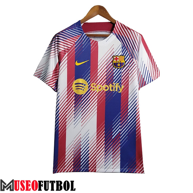 Camiseta Entrenamiento FC Barcelona Rojo/Azul/Blanco 2023/2024 -02