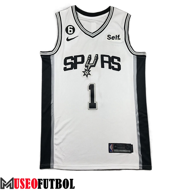 Camisetas San Antonio Spurs (WEMBANYAMA #1) 2023/24 Blanco