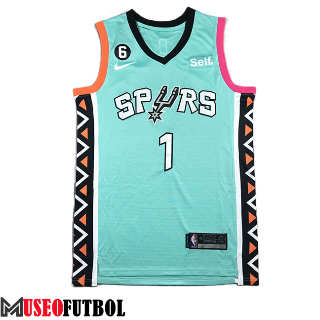 Camisetas San Antonio Spurs (WEMBANYAMA #1) 2023/24 Verde