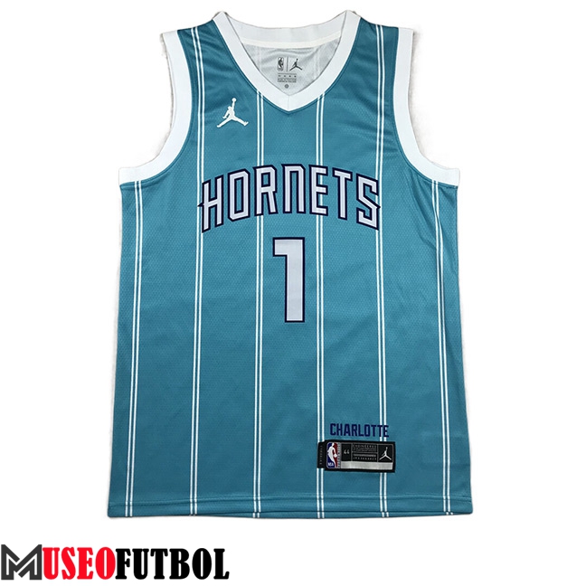 Camisetas Charlotte Hornets (BALL #1) 2023/24 Azul Claro