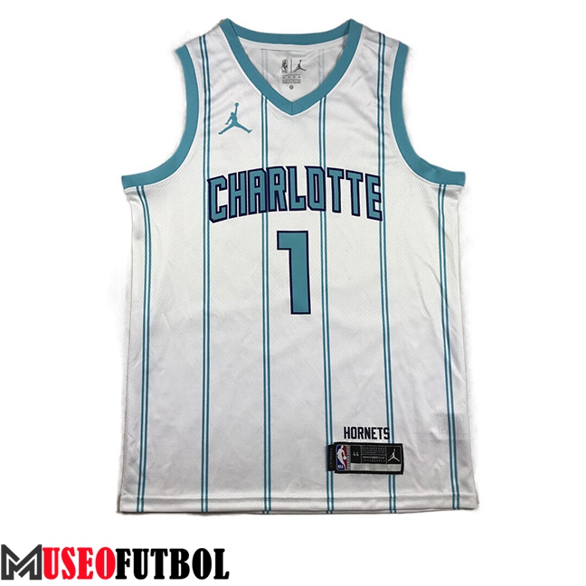 Camisetas Charlotte Hornets (BALL #1) 2023/24 Blanco