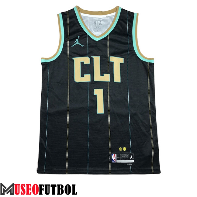 Camisetas Charlotte Hornets (BALL #1) 2023/24 Negro -02