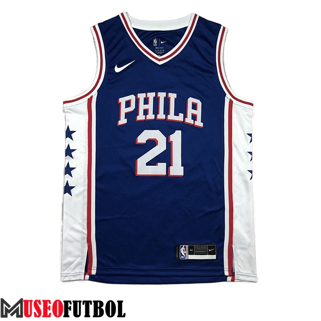 Camisetas Philadelphia 76ers (EMBIID #3) 2023/24 Azul