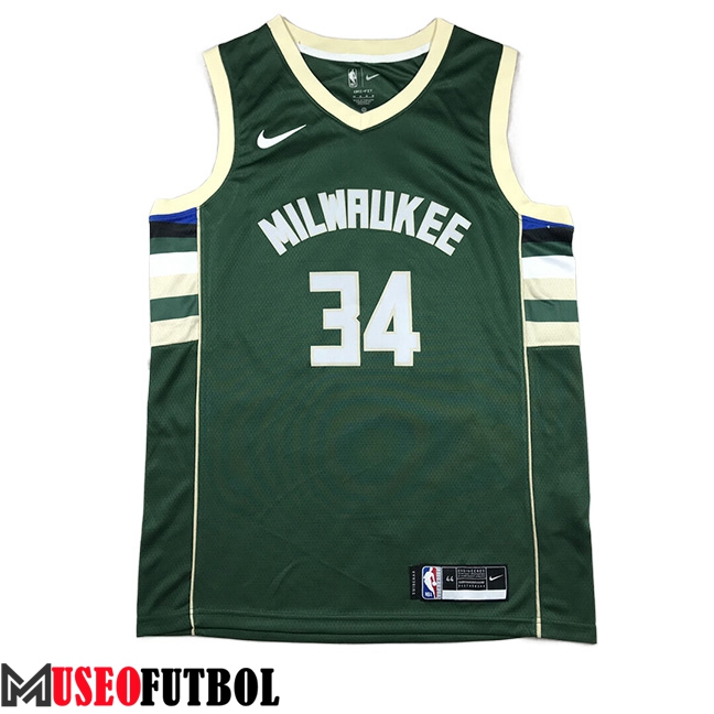 Camisetas Milwaukee Bucks (ANTETOKOUNMPO #34) 2023/24 Verde