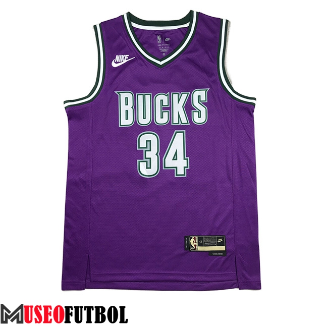 Camisetas Milwaukee Bucks (ANTETOKOUNMPO #34) 2023/24 Violeta