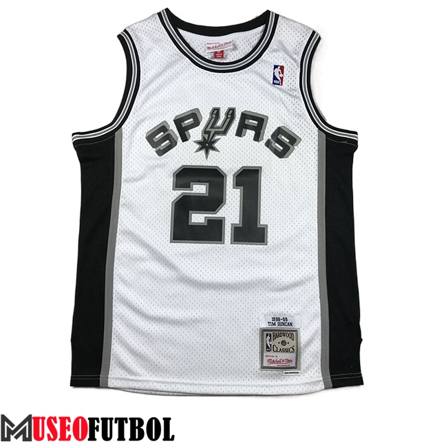 Camisetas San Antonio Spurs (DUNCAN #21) 2023/24 Blanco