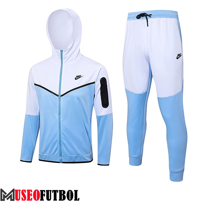 Chaqueta Con Capucha Chandal Rompevientos Chaqueta Nike Azul/Blanco 2023/2024