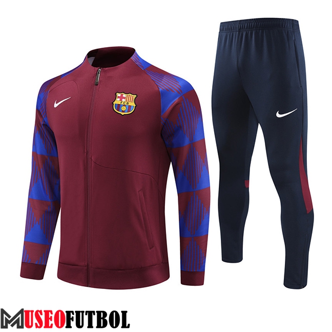 Chandal Equipos De Futbol - Chaqueta FC Barcelona Rojo 2023/2024 -02