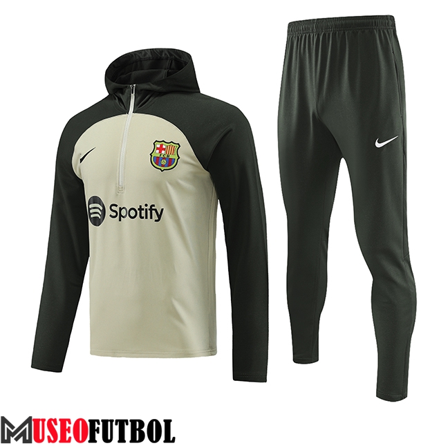 Chaqueta Con Capucha Chandal FC Barcelona Marrón/Verde 2023/2024