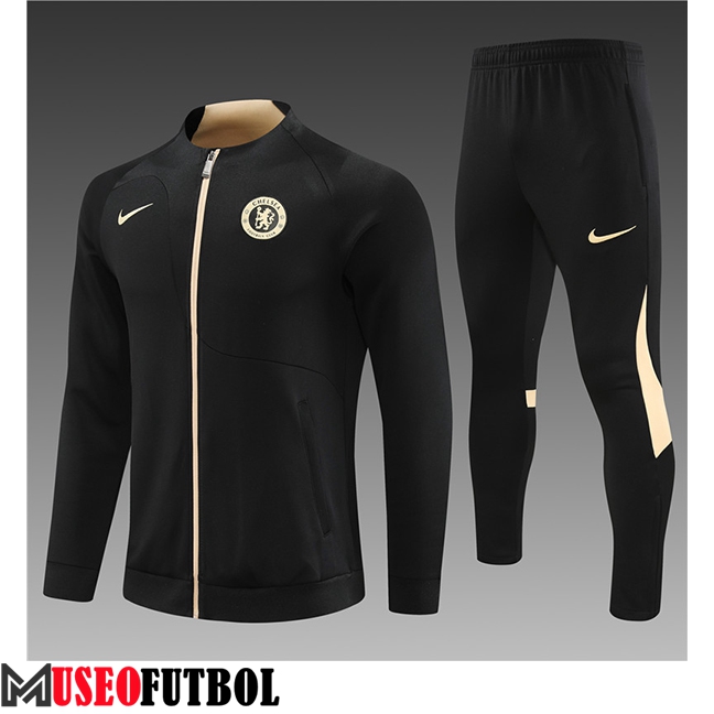 Chandal Equipos De Futbol - Chaqueta FC Chelsea Ninos Negro 2023/2024