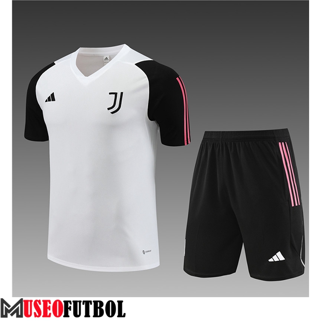 Camiseta Entrenamiento + Cortos Juventus Ninos Blanco 2023/2024