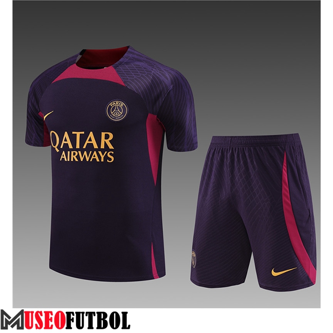 Camiseta Entrenamiento + Cortos PSG Ninos Violeta 2023/2024