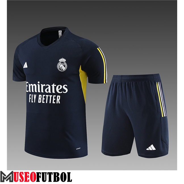 Camiseta Entrenamiento + Cortos Real Madrid Ninos Azul marino 2023/2024