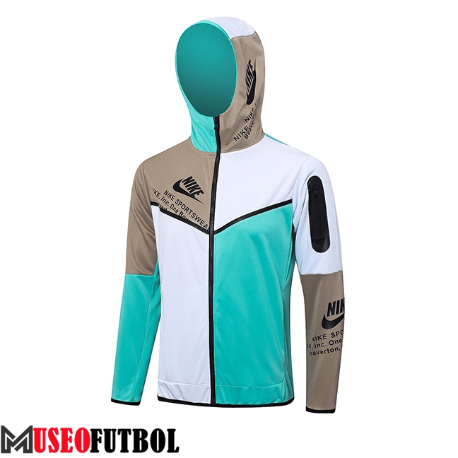 Chaqueta Con Capucha Nike Verde/Blanco 2023/2024