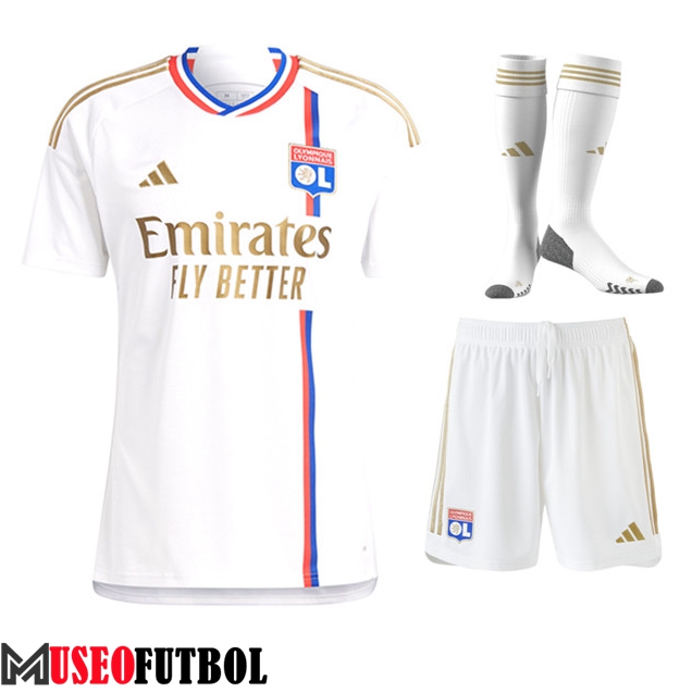 Camisetas Futbol Lyon Primera (Cortos + Calcetines) 2023/2024