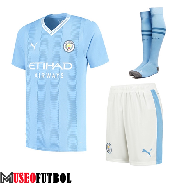 Camisetas Futbol Manchester City Primera (Cortos + Calcetines) 2023/2024