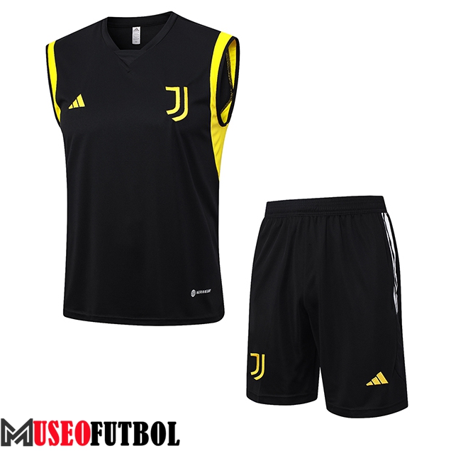 Camiseta Entrenamiento sin mangas + Cortos Juventus Negro 2023/2024