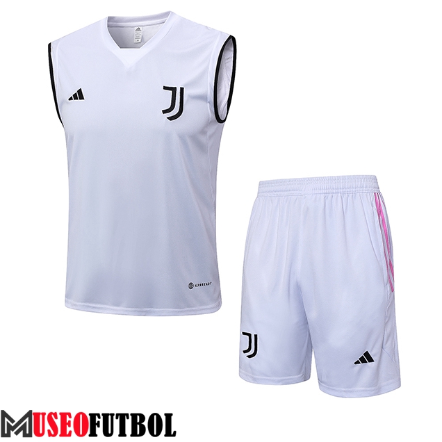 Camiseta Entrenamiento sin mangas + Cortos Juventus Blanco 2023/2024 -02