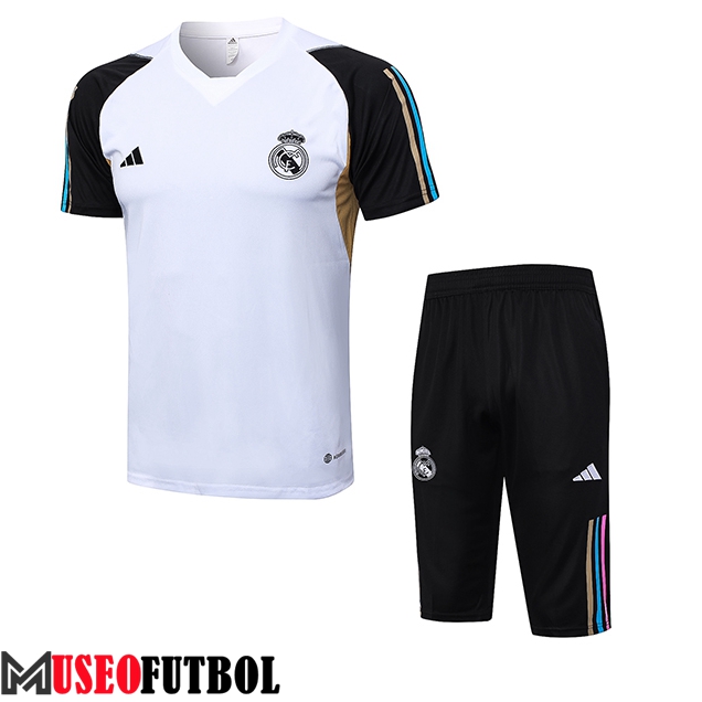 Camiseta Entrenamiento + Cortos Real Madrid Blanco 2023/2024 -05