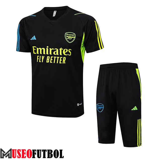 Camiseta Entrenamiento + Cortos FC Arsenal Negro 2023/2024 -03