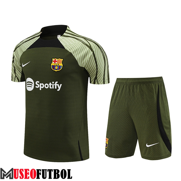 Camiseta Entrenamiento + Cortos FC Barcelona Verde 2023/2024 -02