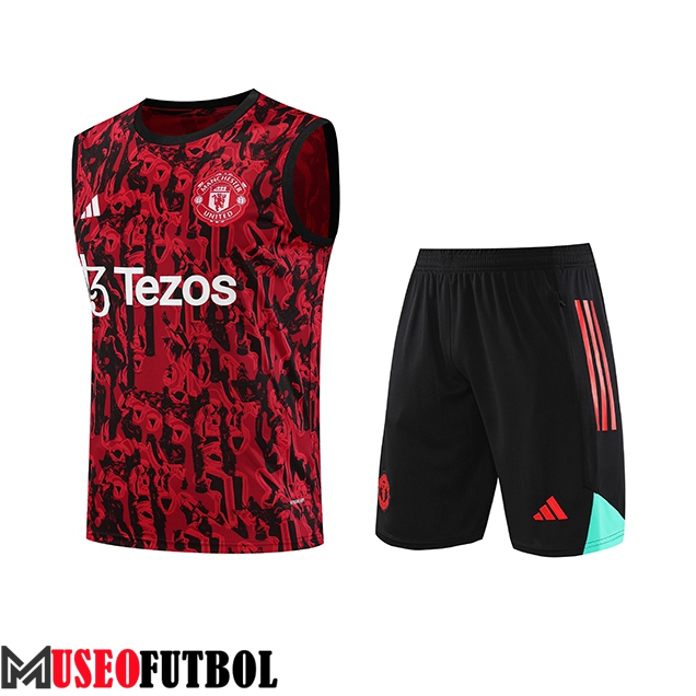 Camiseta Entrenamiento sin mangas + Cortos Manchester United Rojo 2023/2024