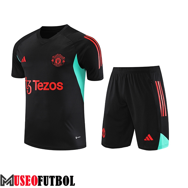 Camiseta Entrenamiento + Cortos Jordan Manchester United Negro 2023/2024