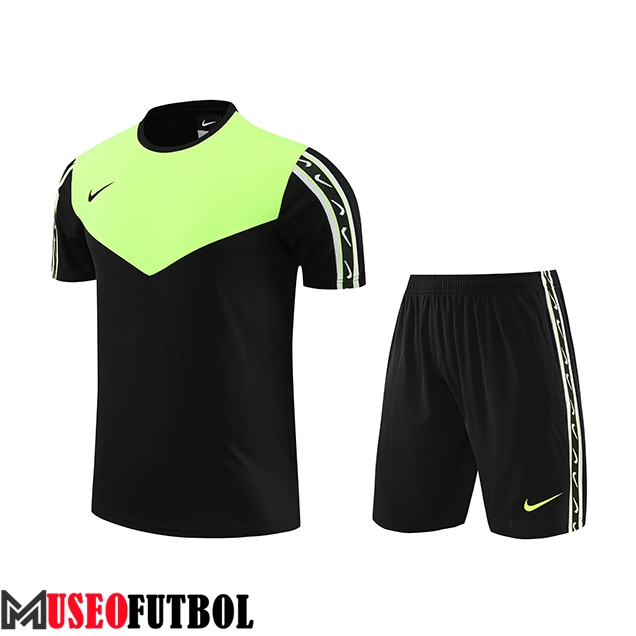 Camiseta Entrenamiento + Cortos Nike Negro/Verde 2023/2024