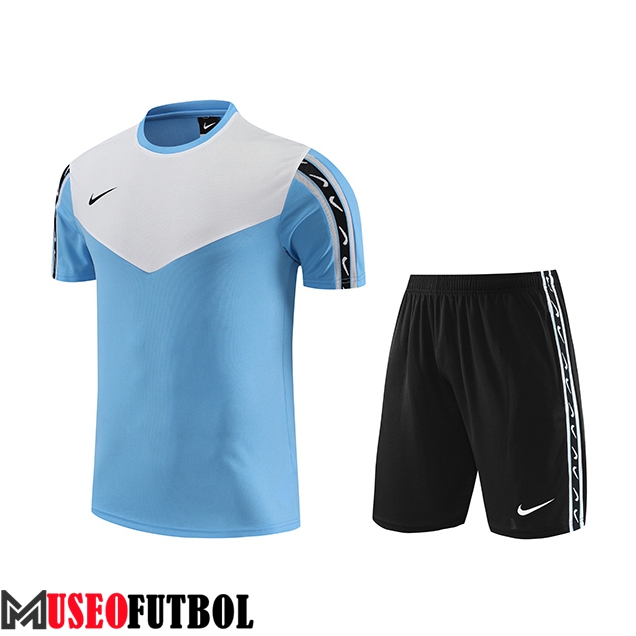 Camiseta Entrenamiento + Cortos Nike Azul/Blanco 2023/2024