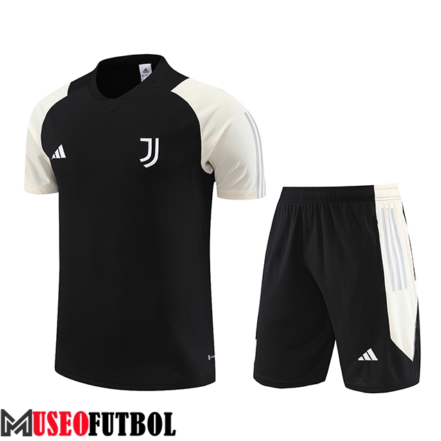 Camiseta Entrenamiento + Cortos Juventus Negro 2023/2024 -02