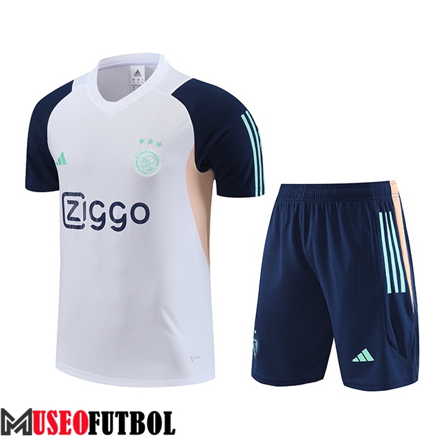 Camiseta Entrenamiento + Cortos Ajax Blanco 2023/2024