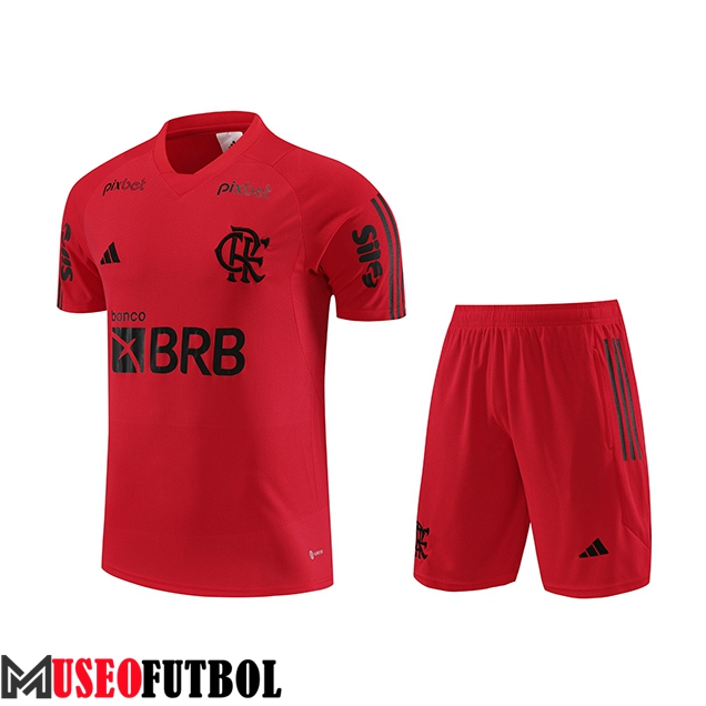 Camiseta Entrenamiento + Cortos Flamengo Rojo 2023/2024 -02