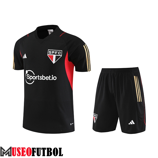 Camiseta Entrenamiento + Cortos Sao Paulo FC Negro 2023/2024 -03