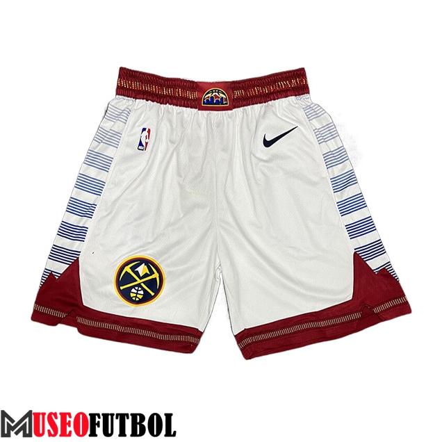 Cortos NBA Denver Nuggets 2023/24 Blanco/Rojo