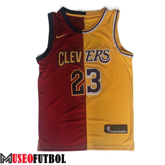 Camisetas Cleveland Cavaliers (JAMES #23) 2023/24 Rojo/Amarillo