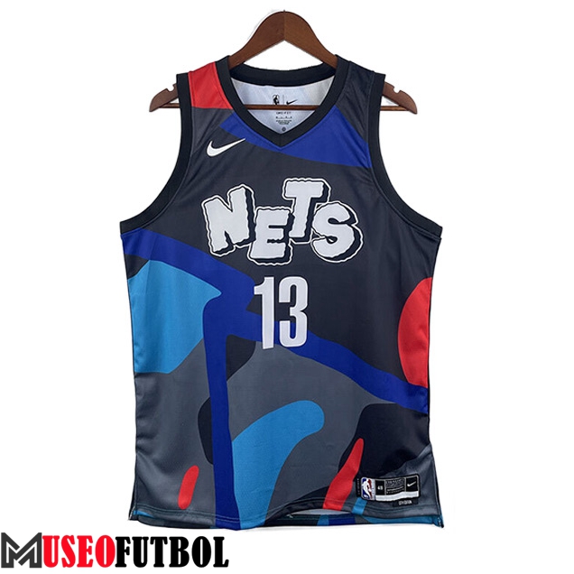 Camisetas Brooklyn Nets (HARDEN #13) 2023/24 Azul/Gris