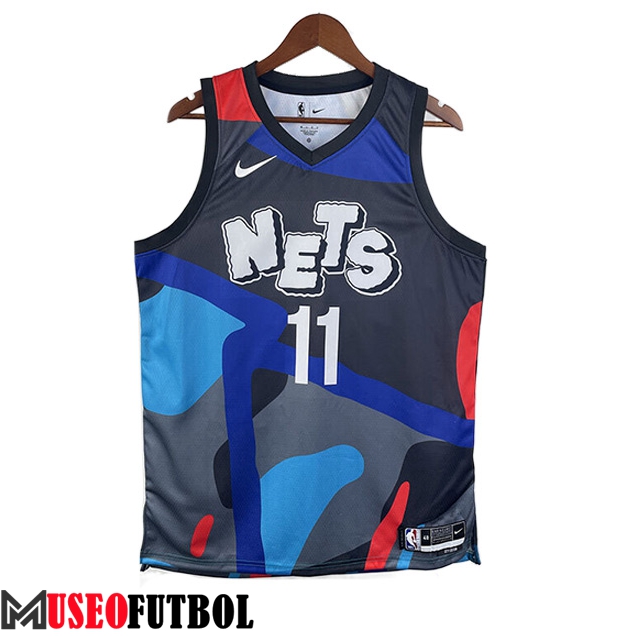 Camisetas Brooklyn Nets (IRVING #11) 2023/24 Azul/Gris