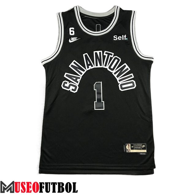 Camisetas San Antonio Spurs (WAMBANYAMA #1) 2023/24 Negro